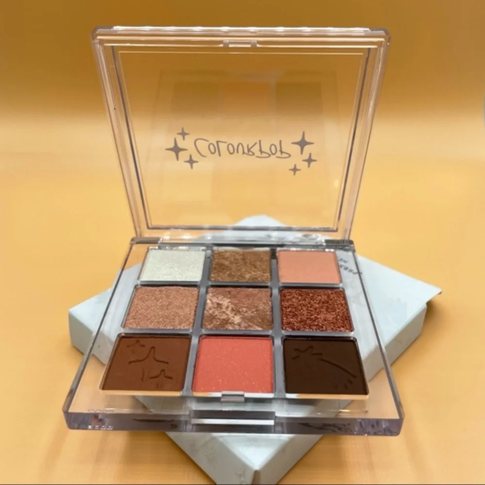 Colourpop Starry Eyes Clear The Air 9 Pan Eyeshadow Pallet New Peach‎ Coral